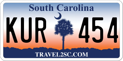 SC license plate KUR454