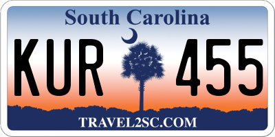 SC license plate KUR455