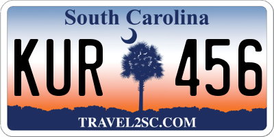 SC license plate KUR456