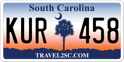SC license plate KUR458