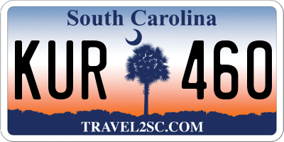 SC license plate KUR460