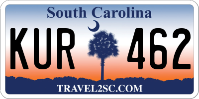 SC license plate KUR462