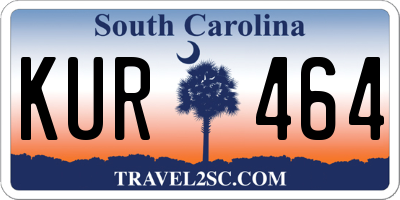 SC license plate KUR464