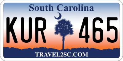 SC license plate KUR465