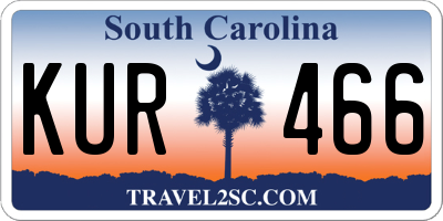 SC license plate KUR466