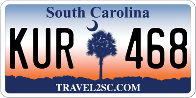 SC license plate KUR468
