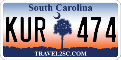 SC license plate KUR474
