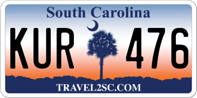SC license plate KUR476