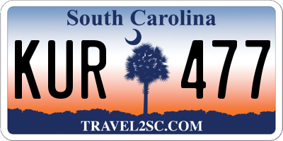 SC license plate KUR477