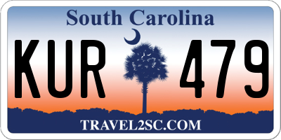 SC license plate KUR479