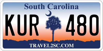 SC license plate KUR480