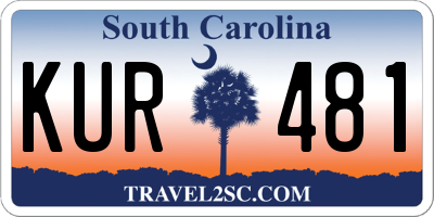 SC license plate KUR481