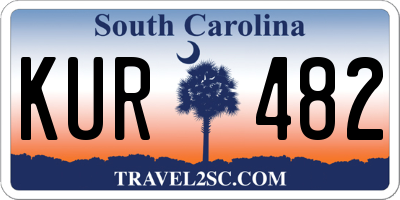SC license plate KUR482