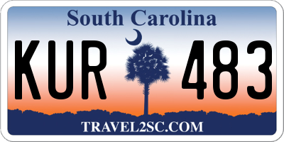 SC license plate KUR483