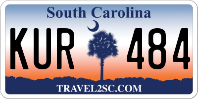 SC license plate KUR484