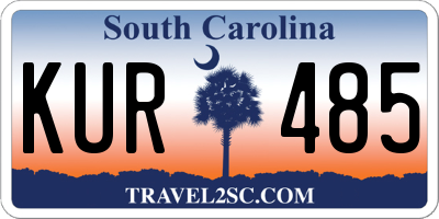 SC license plate KUR485