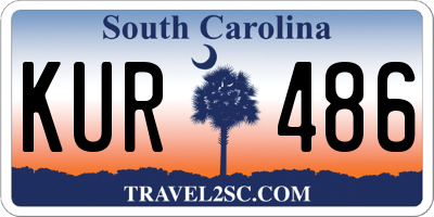 SC license plate KUR486