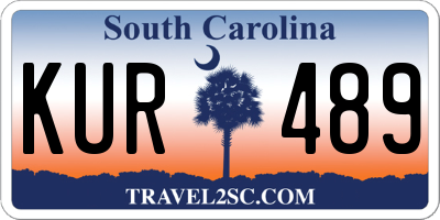 SC license plate KUR489