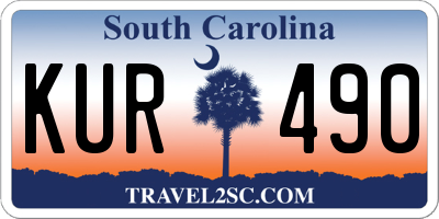 SC license plate KUR490