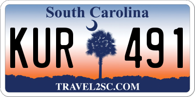SC license plate KUR491