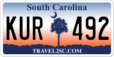 SC license plate KUR492