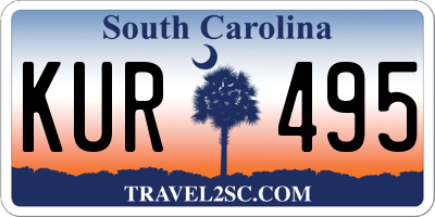 SC license plate KUR495