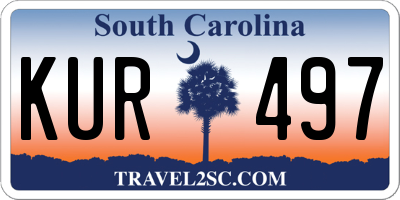 SC license plate KUR497