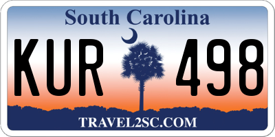 SC license plate KUR498