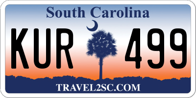 SC license plate KUR499