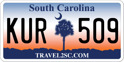 SC license plate KUR509