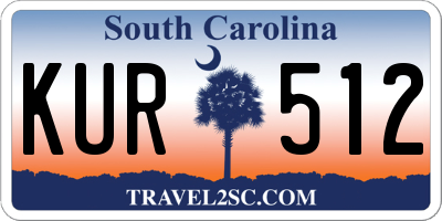 SC license plate KUR512