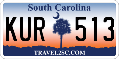 SC license plate KUR513