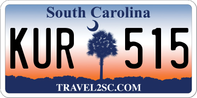 SC license plate KUR515