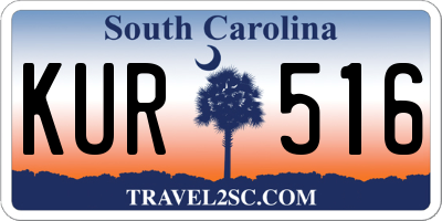 SC license plate KUR516