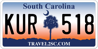 SC license plate KUR518