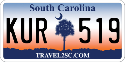 SC license plate KUR519