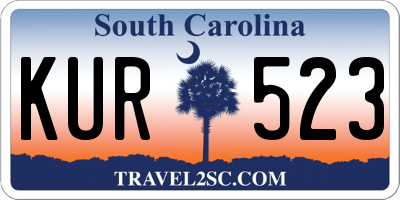 SC license plate KUR523