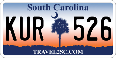 SC license plate KUR526