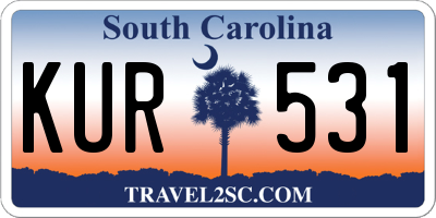 SC license plate KUR531
