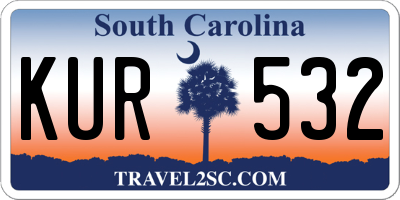 SC license plate KUR532