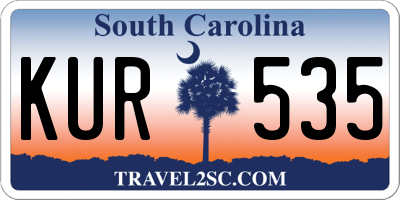 SC license plate KUR535