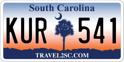 SC license plate KUR541