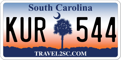 SC license plate KUR544