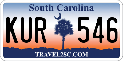 SC license plate KUR546