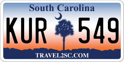 SC license plate KUR549