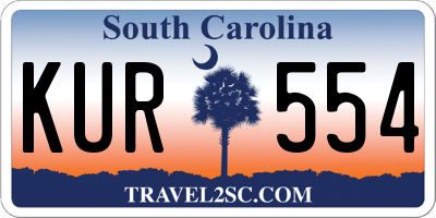 SC license plate KUR554