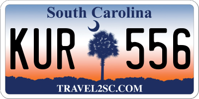 SC license plate KUR556