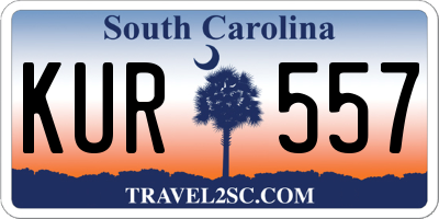 SC license plate KUR557