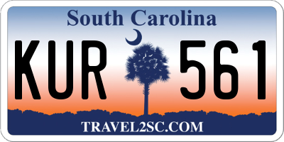 SC license plate KUR561