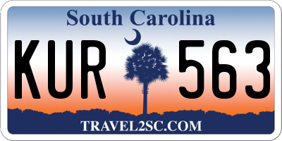 SC license plate KUR563